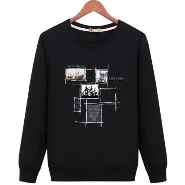 

мужская толстовка с капюшоном мода толстовка 2019 новое прибытие мужские толстовки с капюшоном марка с длинным рукавом толстовки мужские о-о, Black