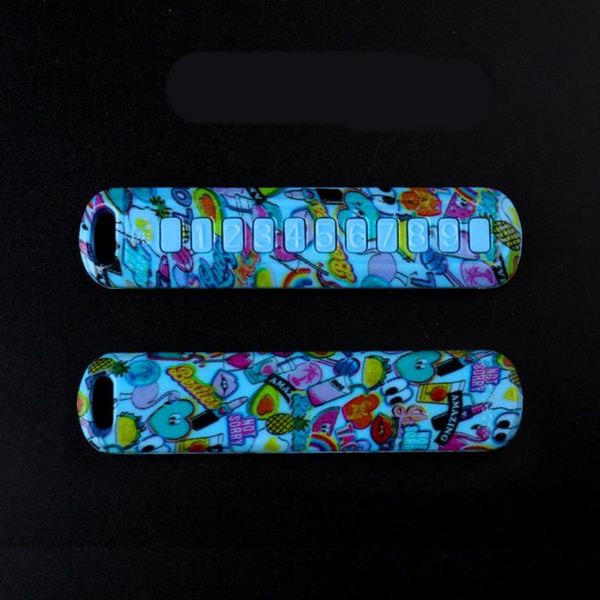 

anti-lost phone number plate car keychain pendant auto vehicle phone number card keyring key chain car interior decoration