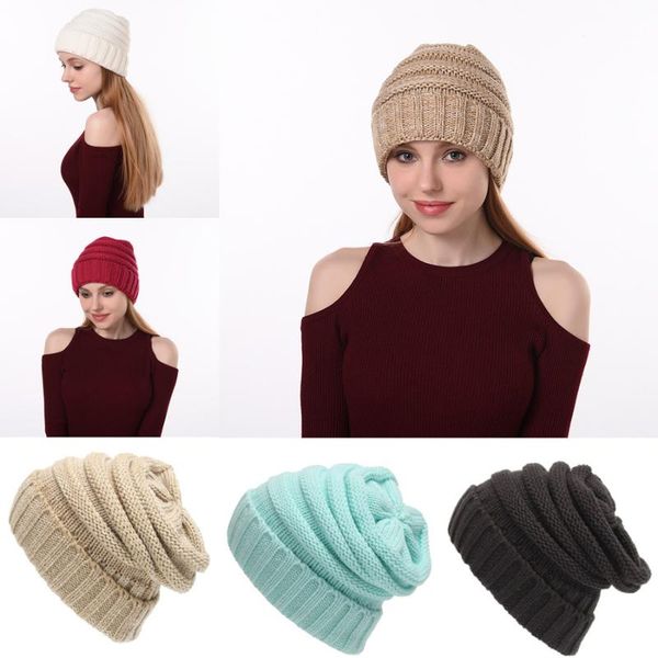 

winter knitted hats for women warm beanie hat girl caps female skullies beanies lady bonnet knitted hat, Blue;gray