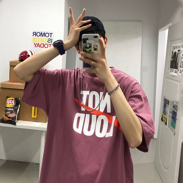 

бренд лета tide с короткими рукавами футболки мужская корейская версия нового короткого рукавом студенты духовых красивых случайных футболок, White;black