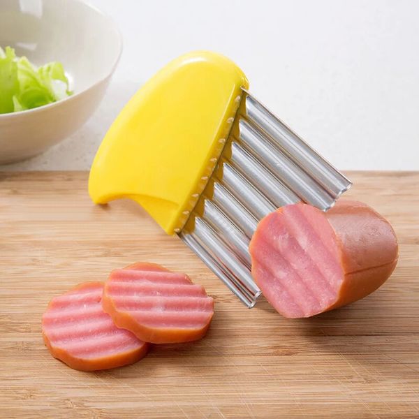 

kitchen tool 1pcs french fries cutter vegetable potato chips making peeler wavy edged knife vegetable fruit shredder slicer