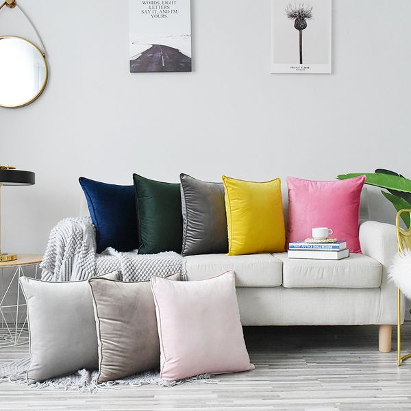 Nordic Velvet Cushion Cover Serging Soft Luxury Pillowcase Sweet
