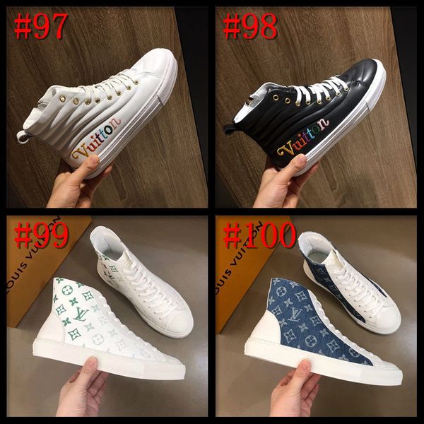 

21fw 2019 новый мужчины мода повседневная холст обувь полуботинки мужской весна high top brand комфортное дышащие кроссовки плоские туфли, Black