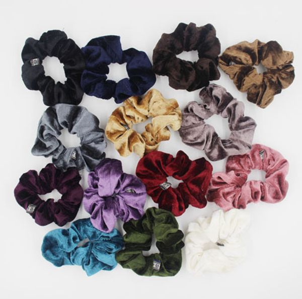 

new velvet elastic hair scrunchie scrunchy hairbands head band holder middle size ing