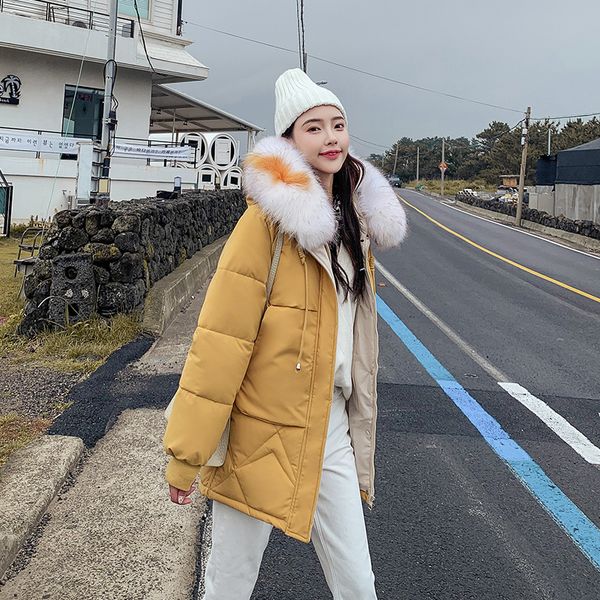 

2019 cotton-padded jacket coat, Black