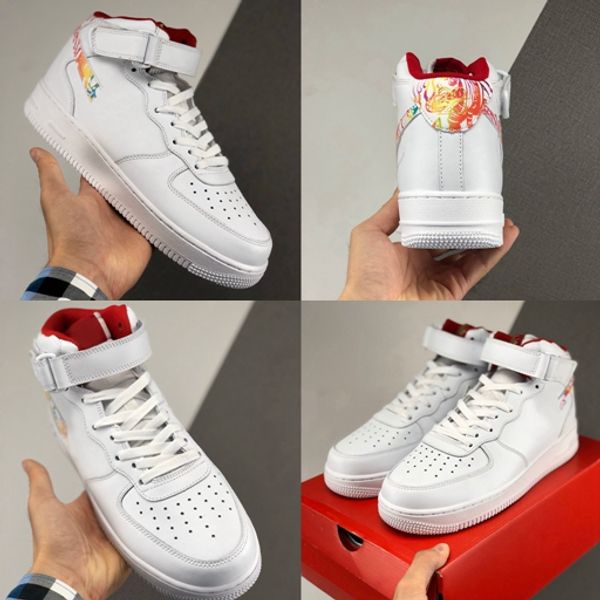 

2020 new high forced 1 year of the rat cny green white men womens running shoes skateboard sneakers dunk one trainers sports zapatos