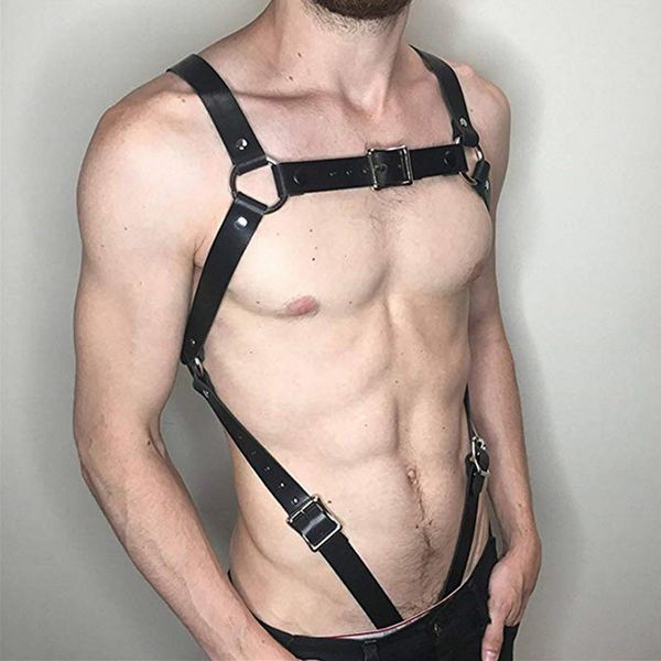 

мужские ремни клуб костюм упряжь тело, Black