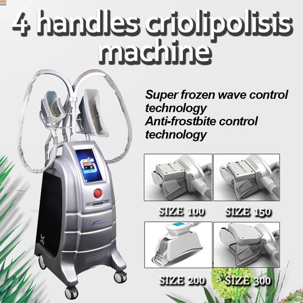 

new cellulite removal cool technology fat ing cryolipolysis machine with 4 handles two handles can work at same time