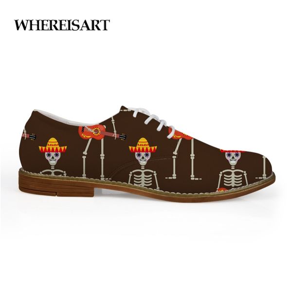

whereisart men casual shoes leather summer white dancing skeleton leopard flat comfortable shoes for men studnets oxford, Black
