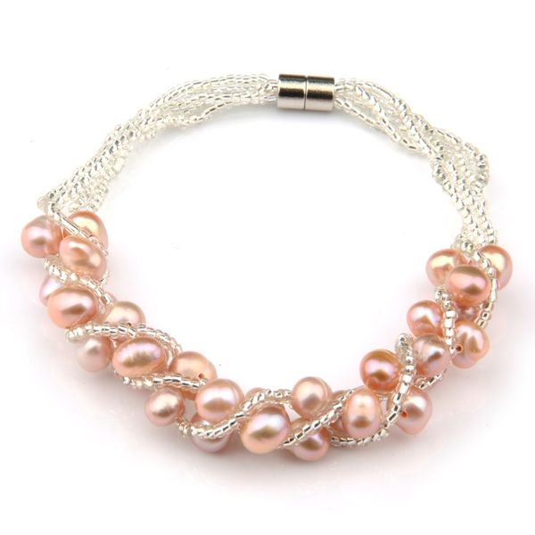 

100% natural freshwater pearl bracelets freshwater pearl bracelets for women necklace set, Black