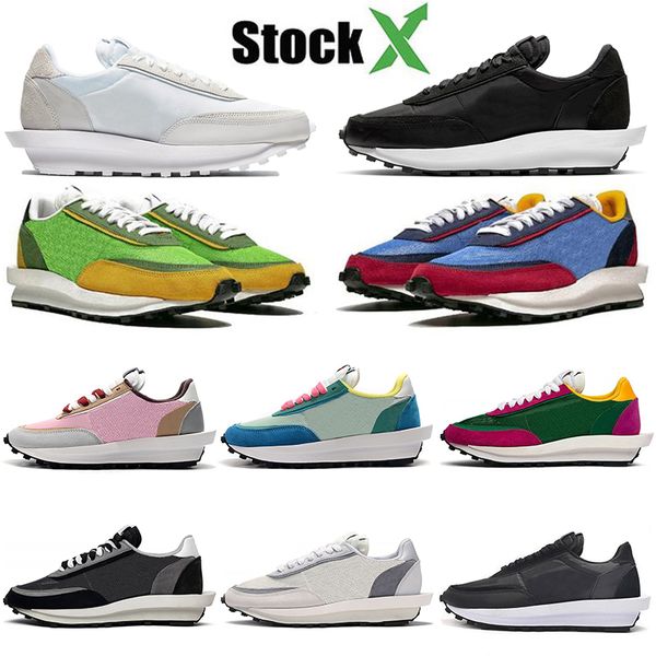

white nylon black new sacai ldv stock x mes green gusto pine varsity blue running shoes ldv waffle trainers women tennis sneakers 36-45, White;red