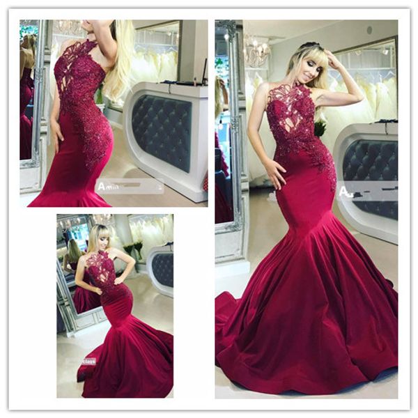 

mermaid red elegant evening formal dresses 2018 special occasion party red carpet celebrity prom dresses gown abiti da sera, Black;red