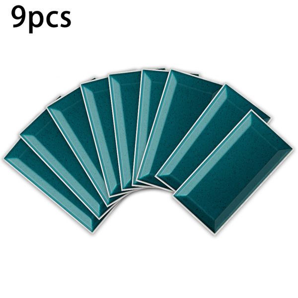 

9шт 3d плитка кирпич стены наклейки самоклеящиеся водонепроницаемый 10x20cm пвх панели