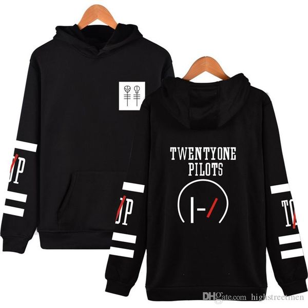 

twenty one pilots мужские толстовки дизайнер печати весна осень женская толстовка casual fleece пара matching одежда, Black