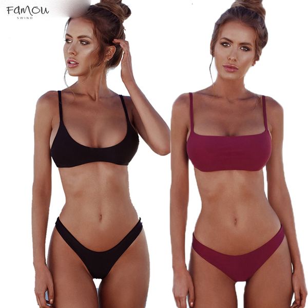 

Le Sexy 2019 Micro Set Wear Swimwear Brazilian Bikinis Thong Beach Solid Woman Swimsuit Bathing Suit Biquini