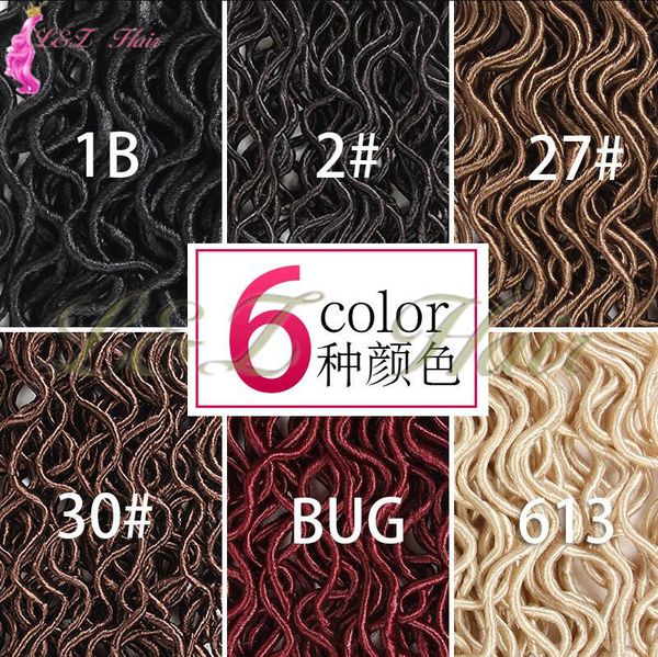 2019 Braiding Faux Locs Curly Hair For Kids 24strands Ombre Blond