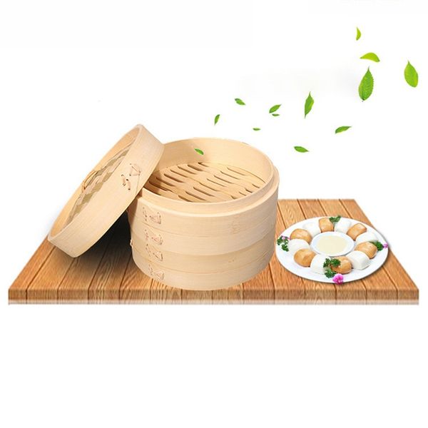 

one cage and one cover cooking bamboo steamer fish rice vegetable snack basket set kitchen cooking tools
