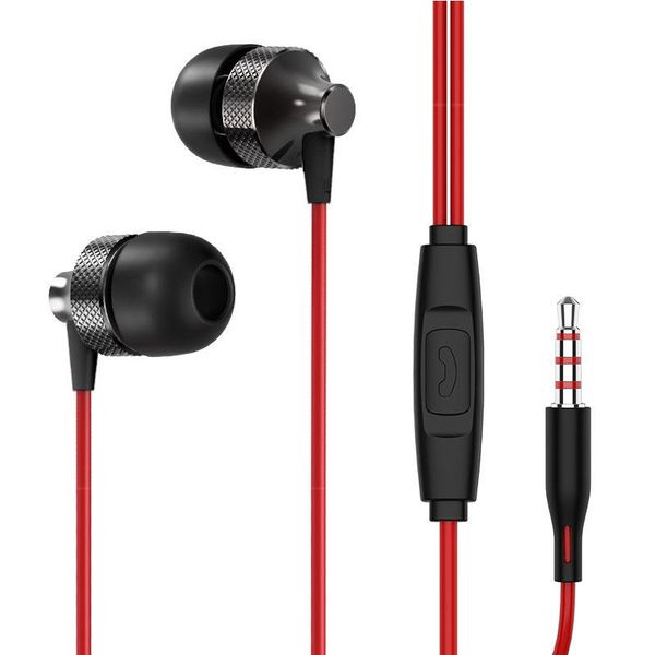 

2019 universal metal 3.5mm stereo in-ear wired earphones noise cancelling headphone gaming headset with mic volume control earbuds ship