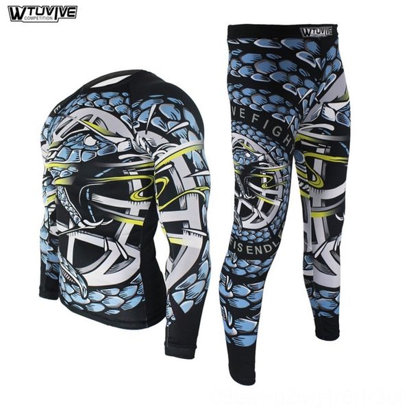 

wtuvive brand compression jerseypants battle rashguard kickboxing tight long tshirts trousers muay boxing wear athletic & outdoor apparel th, Blue