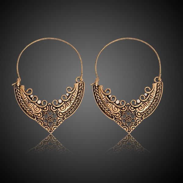 

anicent hollow carved charm statement drop earrings women ethnic retro accessories jewelry for girl party gifts, Silver