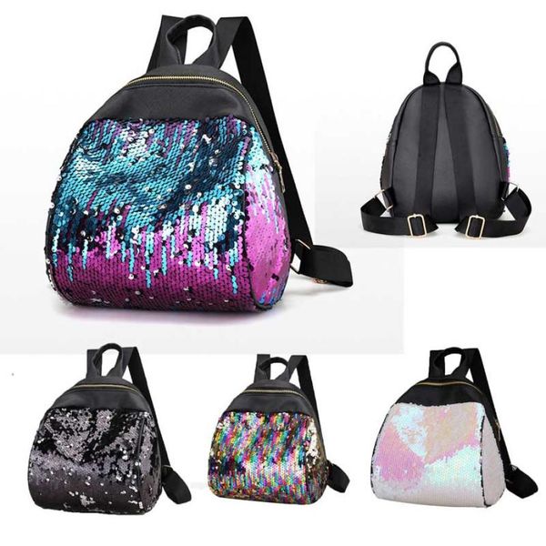 

ishowtienda mini backpacks for girls pu ladies fashion shiny sequins school bags travel rucksack backpack bolsa feminina #g6