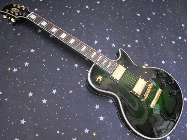 

6 string guitar one-piece set neck g l p custom mahogany body green electric guitar ing