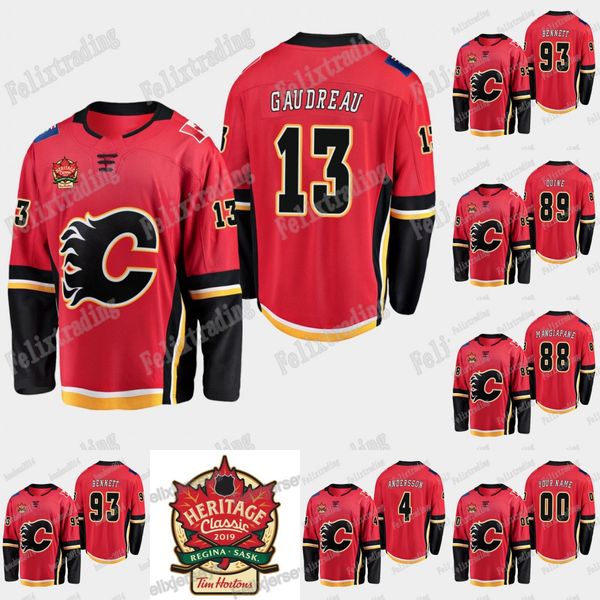 

88 Andrew Mangiapane 2019 Heritage Classic Calgary Flames 89 Alan Quine 93 Sam Bennett 4 Rasmus Andersson 13 Johnny Gaudreau Jersey