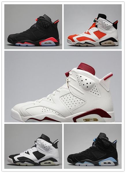 

black infrared mens kids basketball shoes 6s unc carmine alternate hare oreo maroon gatorade chrome blue sneakers sport outdoor shoes