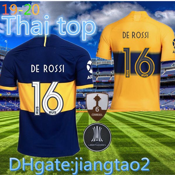 

new 2019 boca juniors soccer jersey thai 19 20 boca juniors gago osvaldo carlitos perez de rossi tevez pavon jrs sports football shirt, Black