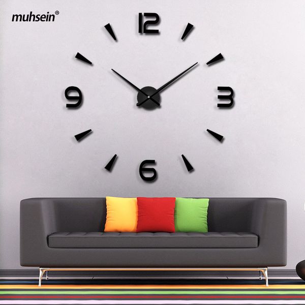 

2018 наклейка новых высокого качества 3d стена saat креатив мода гостиных часы домашнего украшение большого настенные часы duvar саат