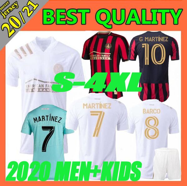 

men+kids 2020 2021 mls parley atlanta united fc soccer jersey 19 20 barco garza jones villalba mccann martinez almiron football shirts, Black;yellow