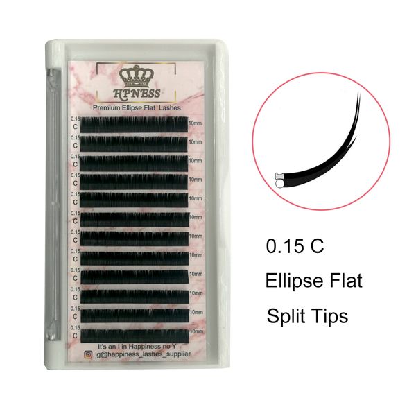 

ellipse flat eyelash extension with split tips lashes individual eyelash 12 lines easy to use hpness