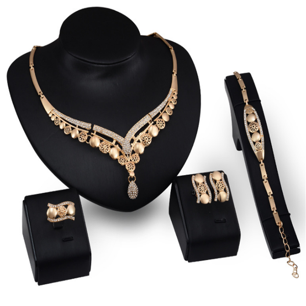 

fashion crystal jewelry set nigeria dubai gold-color african bead jewelry wedding set african bridal wedding gifts, Silver