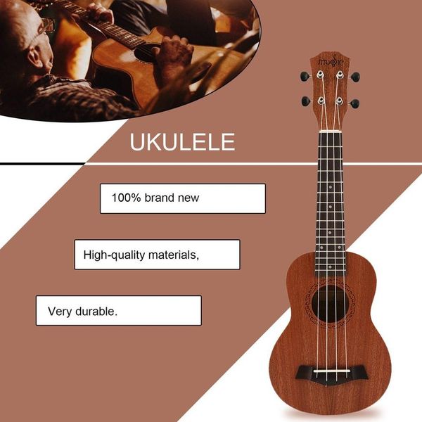 

2020 electric ukulele guitar 21 inch soprano acoustic 4 strings ukelele guitarra handcraft wood white guitarist mahogany plug-in
