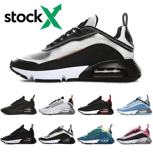 

new air stock x 2090 men women running shoes bred triple black white pink oreo 2090s outdoors mens trainers sports sneakers szie 36-45, White;red
