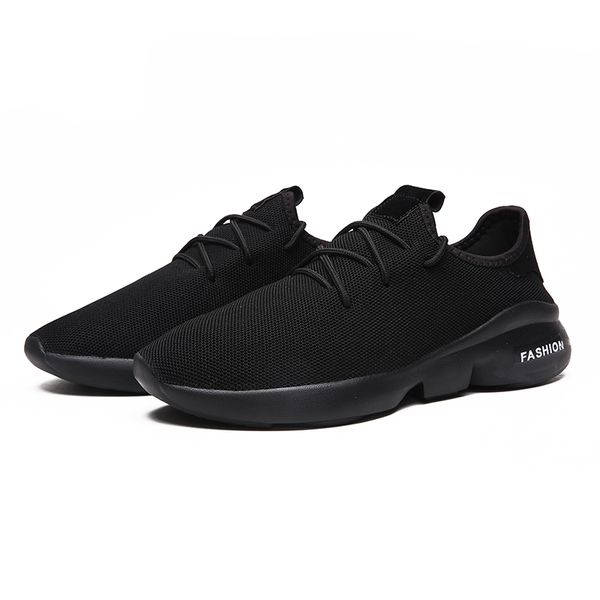 

new shoes men casual 2019 breathable woven mesh height increasing sneakers for men lace-up popular elevator shoes %20013-9, Black