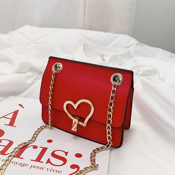 

fashion women children 's shoulder bags with chain solid lock diagonal crossbody bag phone coin bag elegant small squre bags