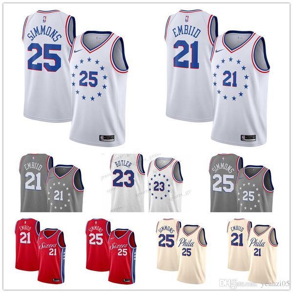 

Men 039 philadelphia joel 21 embiid jer ey 76er ben 25 immon jimmy 23 butler allen 3 iver on ba ketball jer ey