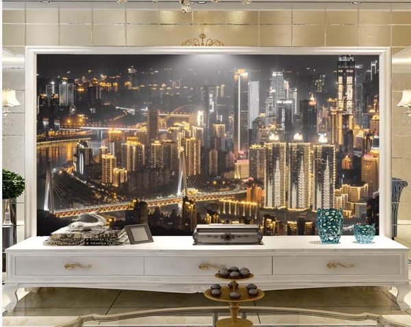 

night view building wallpapers mural 3d wallpaper 3d wall papers for tv backdrop