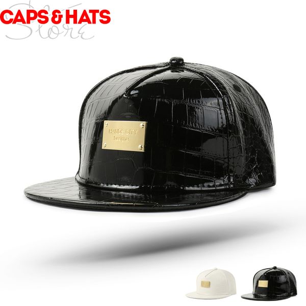 

2019 crocodile petten leather baseball hat men's hat casquettes pu men hiphop snapback black white caps gorra beisbol hombre, Blue;gray