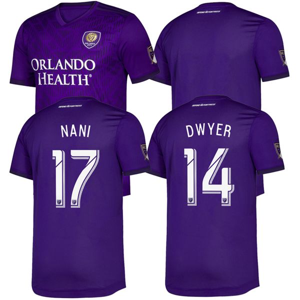 

2019 2020 MLS Orlando City Futbol Club J.MENDEZ MUELLER KAKA DWYER PATIñO home Soccer Jersey 19 20 home men jerseys Men Football Shirts