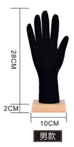 

black 2810cm male pvc magne sketch hand mannequin body manicure props jewelry glove model for sports racing body halloween 1pair c811