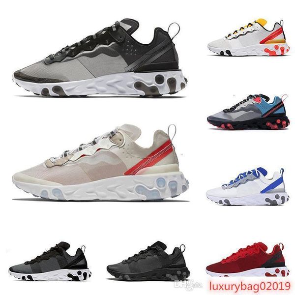 

2020 react element 87 55 running shoes for men women light bone triple black royal solar team red mens trainers sports sneaker runner