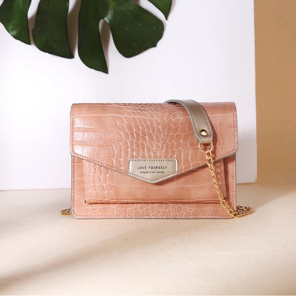 

sweet women handbag 2020 new fashion chain crossbody messenger bag vintage envelope bag alligator small square shoulder