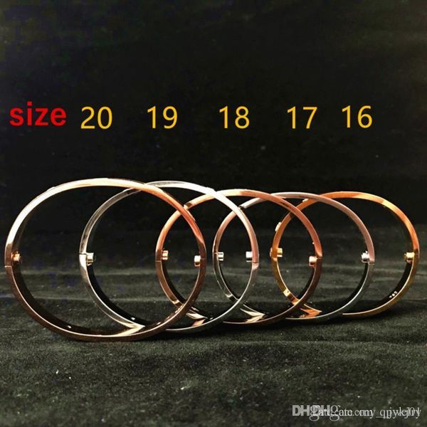 

new version titanium steel men and women love screw bracelets silver rose gold bangle with screwdriver bracelet for lovers jewelry, Black