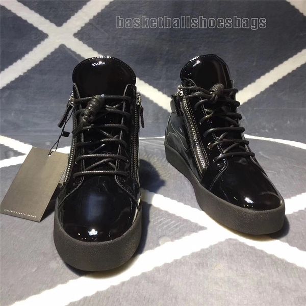 

design black genuine leather shoes women and men outdoor sports winter warm zipper boots