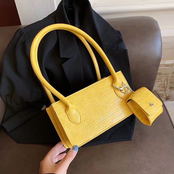 

new french fashion armpit bag & elegant handbag shoulder bag square 2in1 width 22cm height 12cm thickness 7cm
