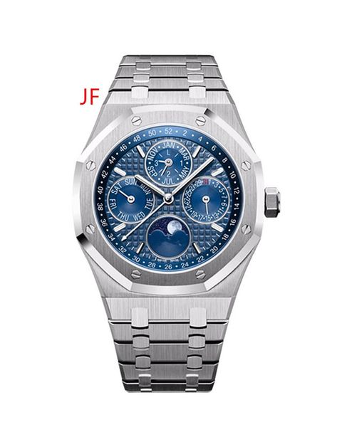 

jf luxury men's diamond watch waterproof 5134 movement designer watches luxury mens watches mens designer watches, Slivery;brown
