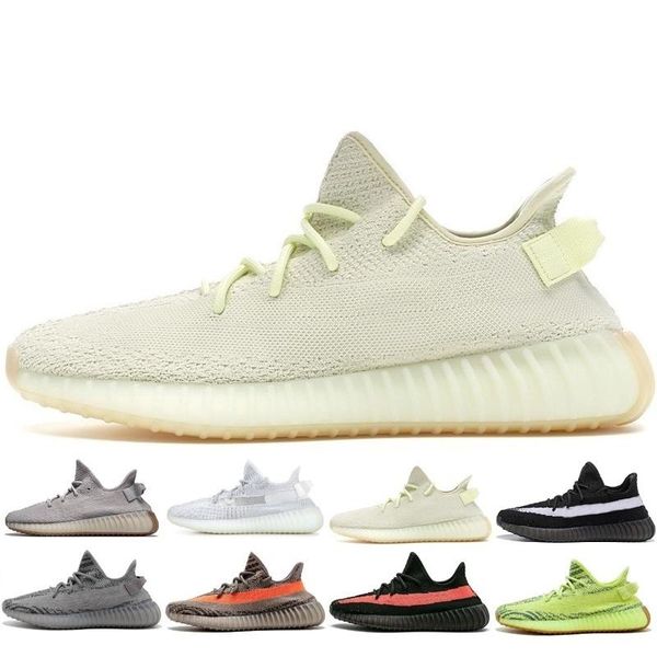 

kanye west v2 shoes black bred orange grey dark green cream white men designers womens mens casual shoes size 36-46
