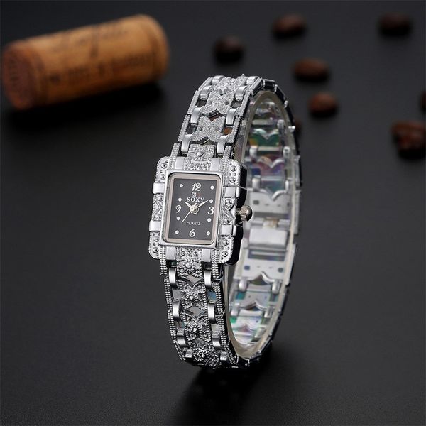 

fashion ladies watch gold stainless steel square watches for women quartz wrist watch clock women montre femme 2018 acier &ff, Slivery;brown